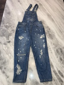 Mono vaquero Zara Trafaluc Talk To The Hand para mujer M azul desgastado 🦋 - Imagen 1 de 13