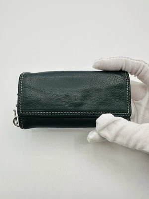 GUESS Mens Green Leather Key Wallet Bifold Signature Logo RFID - Image 1 of 4