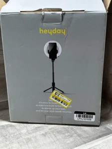 Heyday Treppiede Selfie Stick con Luce LED Anello Nero - Foto 1 di 3