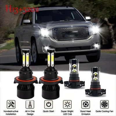 Kit de faros antiniebla LED HHH para GMC Yukon Denali 2007-2013 4x 6000K Foto 1 de 4