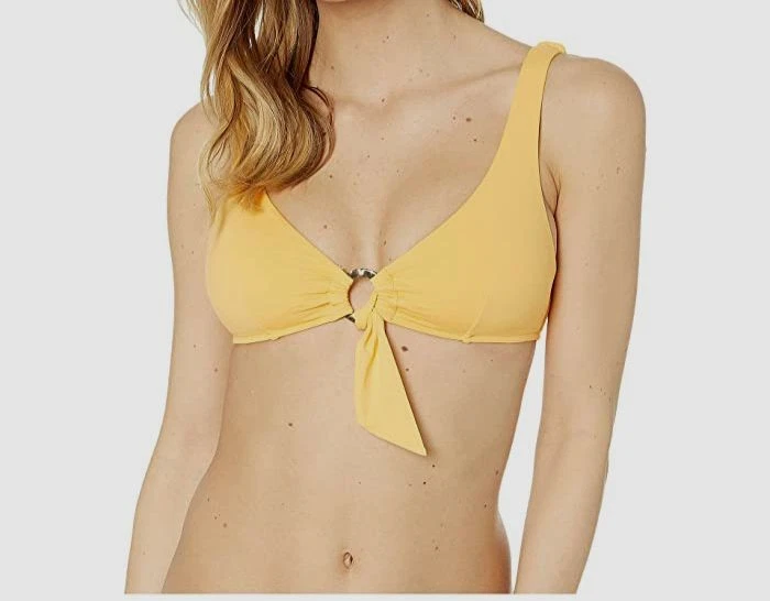 Traje de baño de bikini Seafolly amarillo con anillo frontal activo para mujer talla 4 Foto 1 de 1