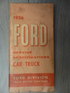 1956 Ford Service Specifications booklet Cars and Trucks - Picture 1 of 12