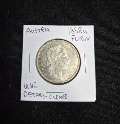 Florim Áustria 1858a - Detalhes UNC - Limpo - Imagem 1 de 2