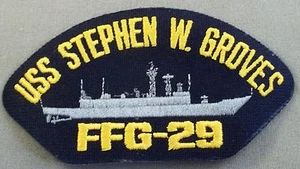 Parche de gorra de la Marina de los Estados Unidos USS Stephen W. Groves FFG-29 fragata de misiles guiados - Imagen 1 de 1