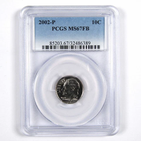 2002 P Roosevelt Dime MS 67 FB PCGS Clad 10c Uncirculated SKU:CPC3246 Cover