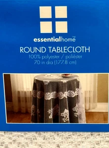 Essential Home Morning Rose 70" Round Floral Tablecloth White Lace - Picture 1 of 6