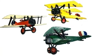 1975 SEXTON Homco Airplanes Cast Metal Wall Art Decor Set of 3 Planes Vintage - Picture 1 of 11