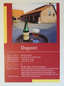 Nota de cerveza belga ~ anuncio de hoja de lágrimas; Brasserie DUPONT Season ~ Tourpes, Bélgica - Imagen 1 de 4