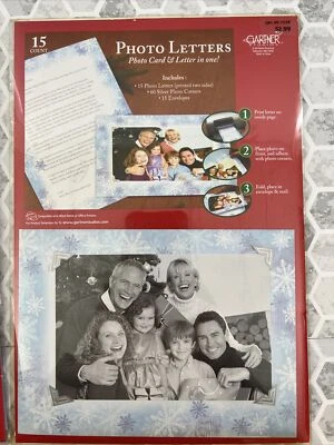 2-New In Pkg Holiday Photo Letters Creator Kit Makes 15Photo Card/Letters Each - Image 1 of 3