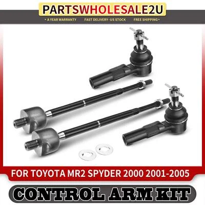 4x Inner & Outer Tie Rod End for Toyota MR2 Spyder 2000 2001 2002-2005 L4 1.8L - Image 1 of 4