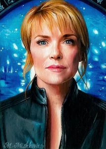Limited Edition ACEO PRINT SG-1 Stargate Sam Carter Amanda Tapping Gate Mishkova - Picture 1 of 1