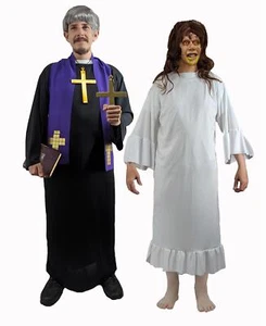 Adults Regan Macneil Father Damien Exorcist Halloween Fancy Dress Costume - Picture 1 of 7