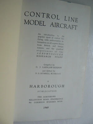 Control Line Model Aircraft.1949.D.Laidlaw Dickson.Aeromodelling.Flying.Plans. - Image 1 of 4