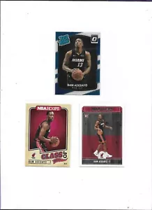 BAM ADEBAYO LOT (3) 2017-18 OPTIC ROOKIE, NBA HOOPS ROOKIE, CLASS OF 2017-ROOKIE - Picture 1 of 1