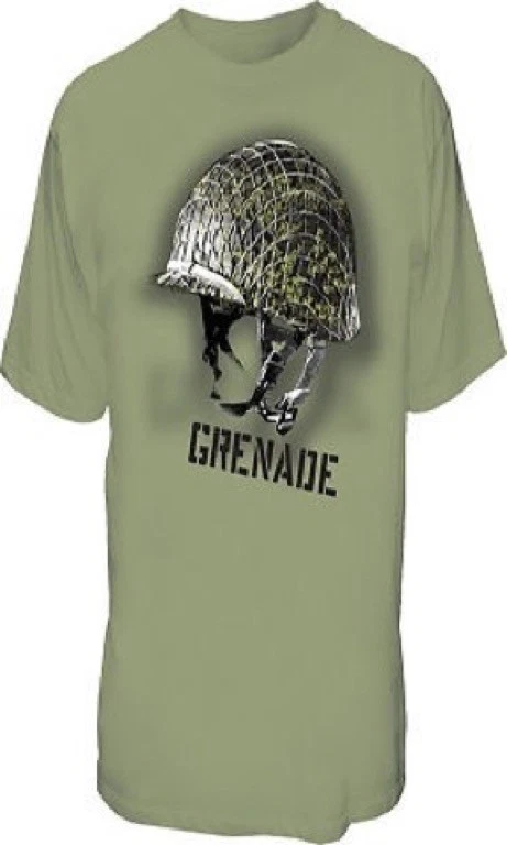 NUEVO CON ETIQUETAS GRANADA AIRBORNE CAMISETA VERDE MEDIANA GRANDE XLARGE LIMITADA RARA Foto 1 de 1