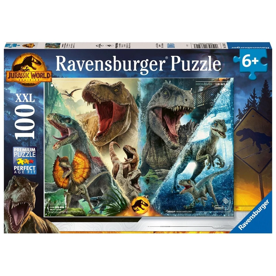 Rovensburger JURASSIC WORLD DOMINION XXL ROMPECABEZAS 100 PIEZAS Juegos Sellado Regalo Foto 1 de 1