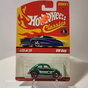 2005 HOTWHEELS CLASSICS VW Bug Green #25 of 30 Series 2 Redlines - Picture 1 of 11