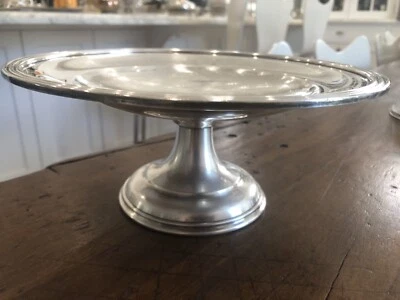 Vintage WALLACE Soldered Silver FOOTED COMPOTE Candy Dish Hotel Tray 9” - Image 1 of 4
