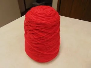 Máquina de tejer vintage hilo cono de campo oasis 100 % rojo acrílico - Imagen 1 de 2
