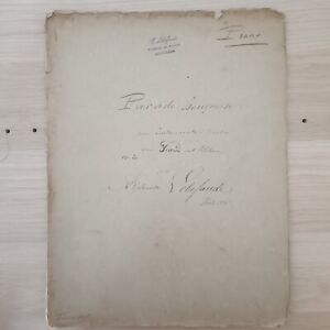 Lot de deux partitions manuscrites pour violon et piano, par Alfonse Lebefaude,