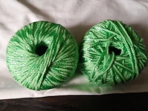 Lot Of 2 No Boundaries Yarn. Color Is Shiny Green. - Picture 1 of 7
