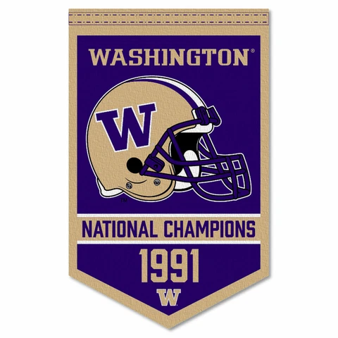 Washington Huskies Football National Champions Banner Flag Cover