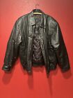 Phase Two Men’s Vintage Black Leather Jacket Size XL Tall