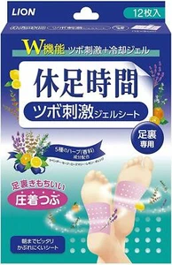 Fuß Relax Gel Blatt für Sohle mit 5 Kräuter Löwe 12 Blatt@packung Made in Japan - Bild 1 von 5