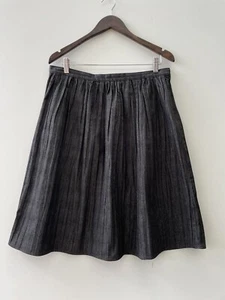 Polo Jeans Ralph Lauren Women's Grey Pleated Skirt Made in Sri Lanka Size 12 - Picture 1 of 8