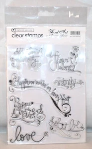 Autumn Leaves Clear Stamp Set - 2505 Word Art - NIP - Picture 1 of 2