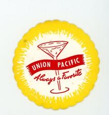 Vintage Union Pacific Railroad Paper drink  Coaster