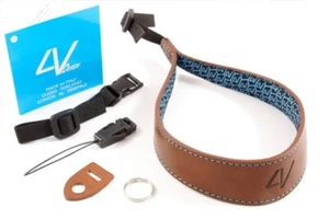 SANGLE EN CUIR ARTISANALE ERGO-40% CONFORTABLE MARRON/MARRON TOUT APPAREIL PHOTO - Picture 1 of 8