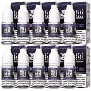 10x Nikotin Shots 20mg 10 ml 70/30 VG PG Nic Shot Nikotinshot Eliquid Base 100ml - Bild 1 von 4