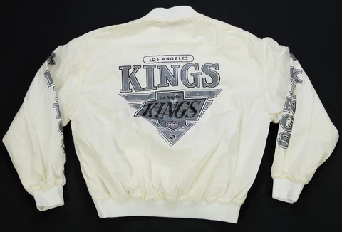 Rare Vintage SWINGSTER Los Angles Kings Supplex 1/4 Zip Pullover Jacket 80s XL Cover