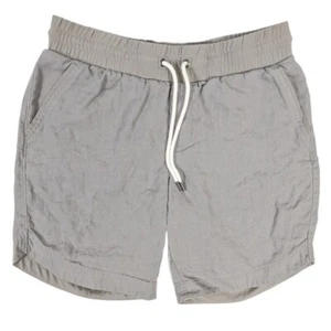Athleta Women’s Cabo Linen Gray Pull On Shorts | Size 2 | Drawstring 8.5" Inseam - Picture 1 of 5