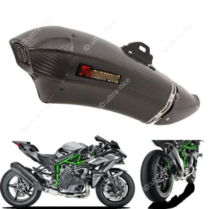 For Kawasaki Ninja H2 2015-2020 Slip-on Muffler Exhaust Pipe DB Killer Carbon - Foto 1 di 8