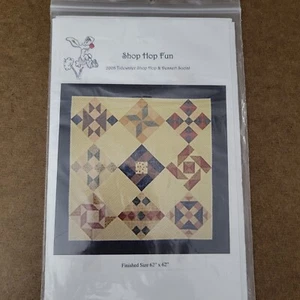 China Blue by Shop Hop Fun 62x62 patrón de edredón 2008 NUEVO - Imagen 1 de 3