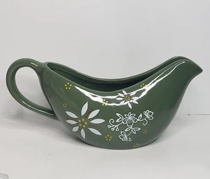 Temptations handbemalte Keramik Sauciere dunkelgrün 8" Länge - Bild 1 von 4