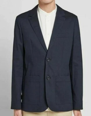 $560 A.P.C. Rue Madame Paris Mens COTTON Jacket BLAZER Navy Blue Unlined 2XL - Image 1 of 4