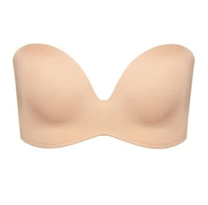Wonderbra Ultimate Strapless Bra Padded Plunge Underwired Push-up UK 32DD - Picture 1 of 8