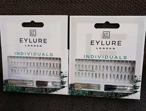 2 x Eylure Individual Eyelashes Combo Fine to Full False Lashes + Glue New - Picture 1 of 3
