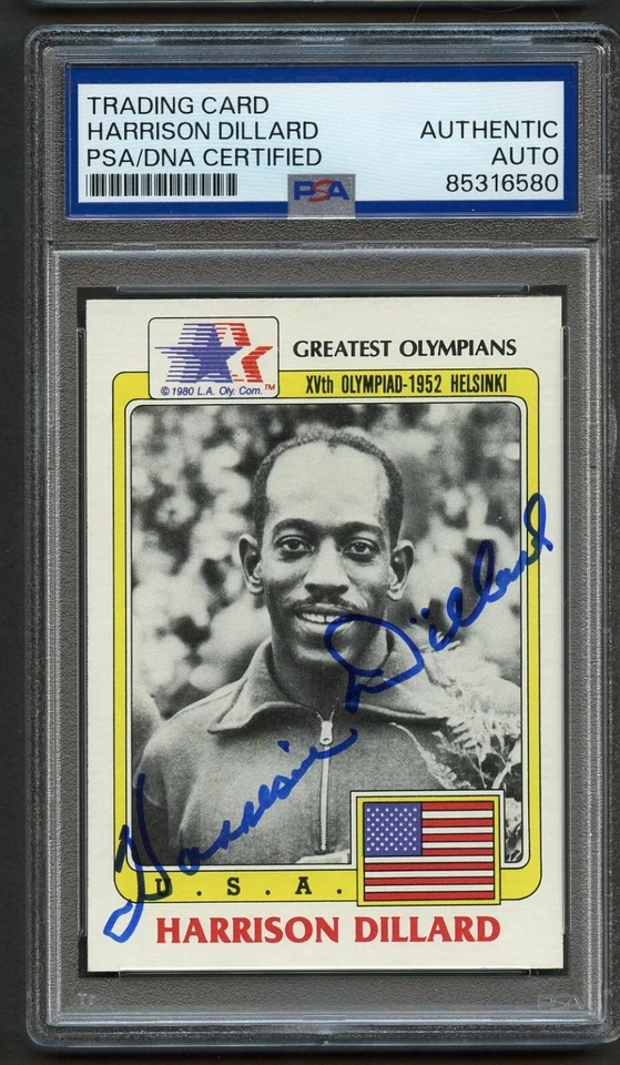 Harrison Dillard #88 signed autograph 1983 Topps Greatest Olympians Card PSA - Image 1 of 1