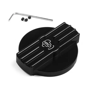 For VW CC Golf GTI Audi Seat Skoda 2.0T Scirocco Black Aluminium Tank Cap Cover - Picture 1 of 6