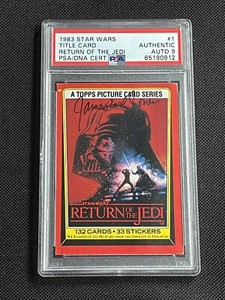 JAMES EARL JONES 1983 TOPPS STAR WARS SIGNED AUTOGRAPHED CARD PSA/DNA CERTIFIED