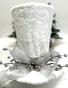 Weiße Fellmütze Baumspitze Weihnachtsdeko Weihnachtsdeko Geschenk - Bild 1 von 3