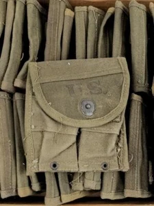 U.S. Army , 1945 dated Cal. 30 Carbine magazine pouch " Avery 1945" Modifield to - Picture 1 of 6