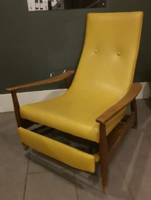 Silla reclinable moderna danesa original Milo Baughman para Thayer Coggin MCM Foto 1 de 4