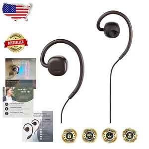 Comfortable Dark Brown Wired Earbuds – Perfect for Remote Work & Conversations - Picture 1 of 8