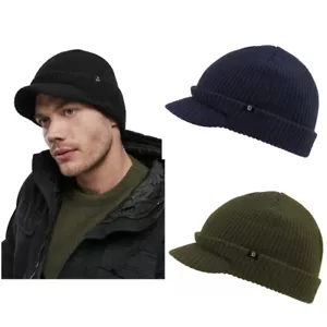 Brandit US Jeep Cap Mütze Strickmütze Schildmütze Turn Up Beanie Wintermütze - Picture 1 of 7