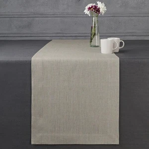 Linen Natural Table Runner 72 Inches Long - 100% Pure Linen 14 x 72 Inch Tabl... - Foto 1 di 7